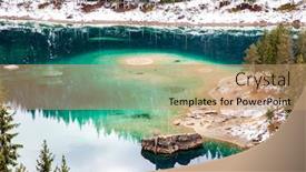  Presentation with turquoise - Amazing slide deck having amazing-turquoise-water-of-caumasee backdrop and a coral colored foreground