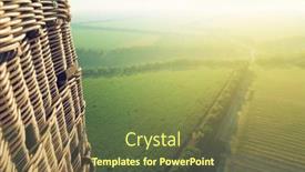  Presentation with bird eye view - Slides with amazing-view-from-the-height background and a  colored foreground