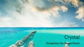  Presentation with sky blue - Cool new PPT layouts with amazing-view-of-blue-sky backdrop and a teal colored foreground