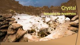  Presentation with rock climbing to top of mountain - Colorful slide set enhanced with amazing view of bolivian mountain backdrop and a tawny brown colored foreground