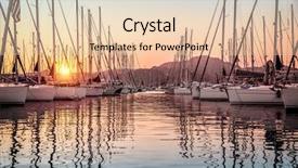  Presentation with sunset sailing - Cool new PPT theme with amazing view of gorgeous white backdrop and a lemonade colored foreground