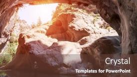  Presentation with turkey - PPT theme with amazing view of goynuk canyon antalia turkey background and a tawny brown colored foreground