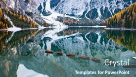  Presentation with popular - Presentation featuring amazing-view-of-lago-di background and a ocean colored foreground