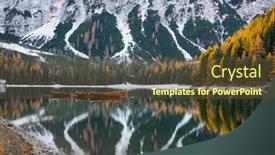  Presentation with popular - Presentation theme featuring amazing-view-of-lago-di background and a tawny brown colored foreground
