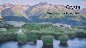  Presentation with amazing - Slide deck consisting of amazing-view-of-small-lake background and a light blue colored foreground