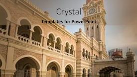  Presentation with kuala lumpur - Cool new PPT theme with amazing-view-of-sultan-abdul backdrop and a coral colored foreground