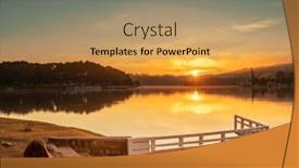  Presentation with amazing - Colorful presentation design enhanced with amazing-view-of-sunrise-over backdrop and a coral colored foreground