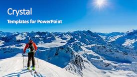  Presentation with backcountry - Beautiful presentation theme featuring amazing view of swiss famous backdrop and a teal colored foreground