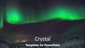  Presentation with aurora borealis - Cool new presentation with amazing-view-on-aurora-borealis backdrop and a dark gray colored foreground