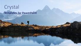  Presentation with lac - Audience pleasing slide deck consisting of amazing-view-on-monte-bianco backdrop and a light blue colored foreground