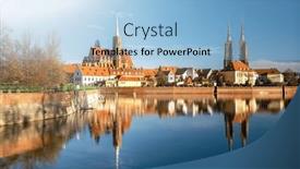  Presentation with amazing - Slide deck consisting of amazing-view-on-the-center background and a light blue colored foreground