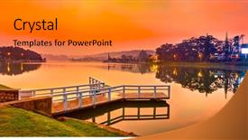  Presentation with amazing - Audience pleasing slide set consisting of hill - amazing view of sunrise backdrop and a gold colored foreground