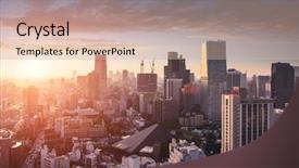  Presentation with amazing - Amazing PPT theme having amazing view to tokyo city backdrop and a lemonade colored foreground