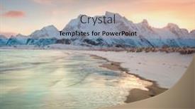  Presentation with morning sunrise - Beautiful presentation theme featuring amazing-winter-morning-over backdrop and a coral colored foreground