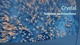  Presentation with bird eye view - Presentation design consisting of amazing winter scene christmas theme background and a ocean colored foreground