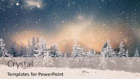  Presentation with winter scene - Beautiful theme featuring amazing winter sunrise through fog in the mountains above snowy fir trees dramatic wintry scene natural park carpathian romania europe happy new year backdrop and a lemonade colored foreground