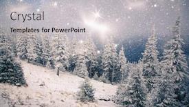  Presentation with winter scene - Audience pleasing PPT theme consisting of amazing winter sunrise through fog in the mountains above snowy fir trees dramatic wintry scene natural park carpathian romania europe happy new year backdrop and a light gray colored foreground