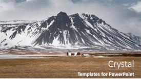  Presentation with mountain snow - Audience pleasing PPT layouts consisting of amazing-winter-view backdrop and a coral colored foreground