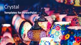  Presentation with street lamps - Amazing presentation design having amazingly beautiful soft light of arabic lamps in street market backdrop and a navy blue colored foreground