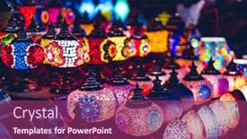  Presentation with lamps - Slide set featuring amazingly beautiful soft light of arabian lamps background and a violet colored foreground