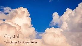  Presentation with force - Slide deck consisting of amazingly-shaped-white-cumulus-clouds background and a lemonade colored foreground