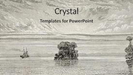  Presentation with eau - Presentation design consisting of amazon river mouth brazil background and a light gray colored foreground