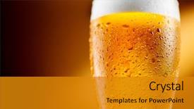  Presentation with cold beer - Beautiful slides featuring amber color background border backdrop and a gold colored foreground