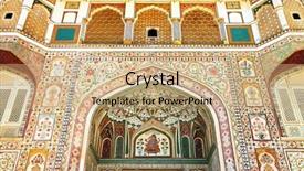  Presentation with india government - Beautiful presentation design featuring amber fort jaipur rajasthan india backdrop and a coral colored foreground