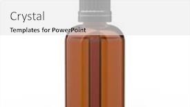  Presentation with bottle - Audience pleasing PPT theme consisting of amber-glass-dropper-bottle-mockup backdrop and a white colored foreground