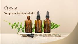  Presentation with branding - Presentation theme featuring amber-glass-transparent-bottles background and a lemonade colored foreground