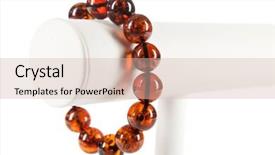  Presentation with jewelry - PPT theme having amber jewelry on white background background and a soft green colored foreground