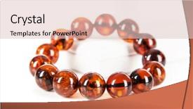  Presentation with jewelry crafts - PPT layouts featuring amber jewelry on white background background and a  colored foreground