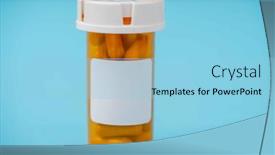 Presentation with packaging - Slide deck with amber-prescription-packaging-for-pills background and a light blue colored foreground