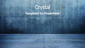  Presentation with concrete - Colorful PPT layouts enhanced with amber stone - blue concrete room or corridor backdrop and a teal colored foreground