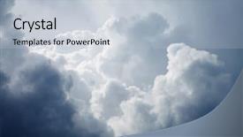  Presentation with stormy sky and dark clouds - Amazing presentation theme having refinery - painted green text paper industry backdrop and a lemonade colored foreground