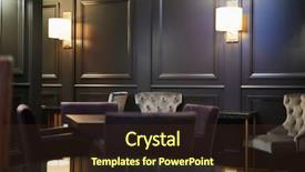  Presentation with lamps - Beautiful PPT layouts featuring ambience - lamps along black wooden walls backdrop and a tawny brown colored foreground