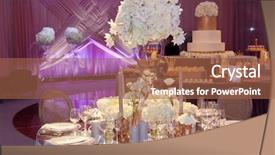  Presentation with elegant table setting - Amazing slides having ambience - table set for an event backdrop and a red colored foreground