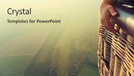  Presentation with bird eye view - Slide deck with ambience - view from the balloon's basket background and a soft green colored foreground