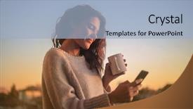  Presentation with sunset - Audience pleasing presentation theme consisting of ambient technology - chilling at sunset backdrop and a light blue colored foreground