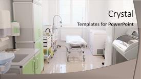  Presentation with diabetes hospital - Amazing presentation theme having interior of a hospital ward backdrop and a light gray colored foreground
