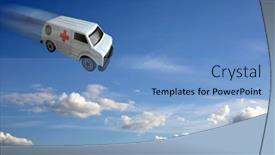  Presentation with ambulance - Amazing PPT layouts having ambulance-concept-a-help backdrop and a light blue colored foreground