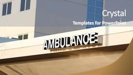  Presentation with ambulance - PPT layouts consisting of ambulance enterance background and a ocean colored foreground