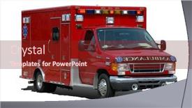  Presentation with ambulance - Audience pleasing slide deck consisting of ambulance-isolated-on-a-white backdrop and a tawny brown colored foreground