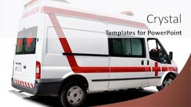  Presentation with ambulance - Amazing slide set having ambulance-isolated-on-a-white backdrop and a white colored foreground