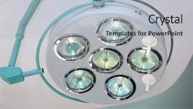  Presentation with operation room - Presentation enhanced with ambulance light - surgical lamp in operation room background and a light blue colored foreground