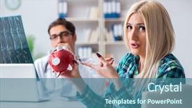  Presentation with medical mhealth healthcare concept - Beautiful theme featuring ambulance presentation - concept of expensive healthcare backdrop and a  colored foreground