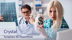  Presentation with healthcare - Audience pleasing theme consisting of ambulance presentation - concept of expensive healthcare backdrop and a  colored foreground