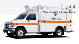 Presentation with ambulance - Slide set featuring ambulance background and a white colored foreground