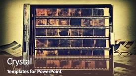  Presentation with film - Presentation with amd - vintage contact proof printer background and a tawny brown colored foreground