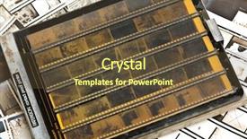  Presentation with black and white film strip - Presentation theme having amd - vintage contact proof printer background and a  colored foreground
